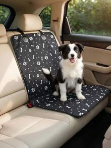 Alfombrilla para mascota de doble capa resistente al desgaste con patrón de tela Oxford para asiento de pasajero de coche - Multicolor - Ver 6