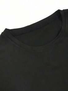 Camiseta de mujer de gran tamaño con estampado vintage de animales de safari - Top casual de ajuste suelto con diseño de jirafa y león, camiseta blanca de manga corta para primavera y verano para atuendos casuales y eventos temáticos (sin relleno en el pecho, tela transpirable), atuendo de safari para mujeresPure-Cotton - Negro - Ver 5
