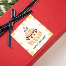 定制贴纸，个性化贴纸，情人节贴纸，多种形状和尺寸可选，定制贴纸制作套装，信封贴纸，盒子贴纸，适用于各种场合的定制贴纸 | 为婚礼回礼、公告和办公用品设计专属标签。时尚精致，高端品质。个性化贴纸 - 生日方形貼 - 查看 3