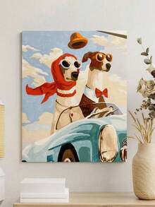 1 Set DIY Unframed Numeric Painting Kit, Puppy Art, Suitable For Bedroom Decor And Art Wall, Simple And Fun Painting Method, No Drawing Experience Required, Fulfill Your Painter Dream, Immerse Yourself In The Colorful World, Each Stroke Is Self-Expression, Add Romanticism To Life, Best Gift For Family And Friends, 40*50CM - Multicolor - View 4