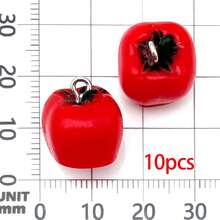 10/20 Stücke süße Harz Gemüse und Obst Charms, realistische Simulation Lebensmittel Harz Anhänger für DIY Armband Halskette Ohrringe Schmuckherstellung Handwerk Accessoires - Verschiedenfarbig - Übersicht 19