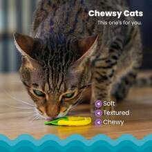 Catstages Dental Lemon Teether, Soft And Textured Cat Chew Toy, Catnip Oil Coating, Yellow - ColorE - View 3