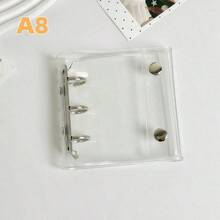A6/A7/A8/M5尺寸便携式透明活页收纳盒，透明密封本，密封本，密封本，照片收纳袋，相册，预算计划本，日记本，笔记本，可用作办公用品 - 清除 - 查看 7