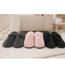 Plush-Lined Slippers, Sizes 27 To 44, Non-Slip, Comfortable And Warm. - 淺粉色 - 查看 2
