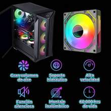 PC Case Fan 120mm RGB PWM Silent Cooling - View 7