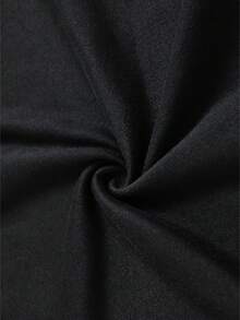 Camiseta de manga corta LightweightNana, top casual de cuello redondo, adecuada para la primavera y la ropa femenina, camiseta de color sólido a la moda, apta para todas las estaciones, perfecta como regalo, elegante e informal, una opción ideal para ropa urbana y conjuntos casuales diarios. - Negro - Ver 4