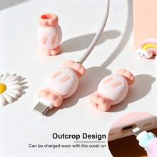 2pcs Candy Shaped Data Cable Protector, Silicone Anti-Breaking Storage Sleeve - Multicolor - View 5