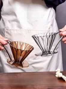 1 Coffee Dropper, Hand Brewed Coffee Filter Cup, Recommended For Beginners, Drip Filter, Household Coffee Pot, Coffee Utensil, Included Spoon, Suitable For: Durable Plastic Inverted Filter For Home, Kitchen, Restaurant, Office And Travel, Classic Reusable Plastic Coffee Drip Filter And Filter Cup. - Multicolor - View 4