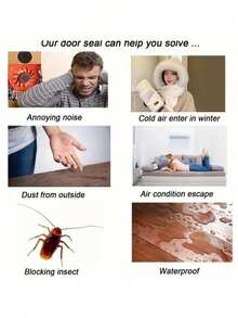 Self-Adhesive Door Bottom Draft Stopper, Soundproof/Dustproof Sealing Strip, Suitable For Door And Window Gaps, Easy To Apply Without Damaging Door Frame, Practical Home Accessory, Perfect For Spring Renovation And Room Remodeling - One Meter - View 8