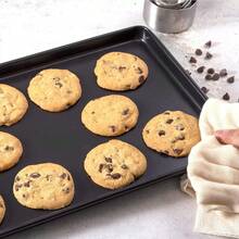 1pc Black Non-Stick Baking Tray, Carbon Steel Oven Tray, Rectangular Baking Pan For Roasting Meat - Baking Pan - View 3