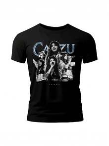 Men's Retro Casual Unisex T-Shirt, With Logo Print And Argentine Male Soprano Print, Unisex T-Shirt With Song Lyrics, Soft, Essential For Casual Street Wear In All Seasons, Lightweight T-Shirt, Summer Top For Everyday Wear, Men's Shirts. - 黑色 - 查看 6
