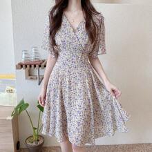Women Midi Dresses - Purple - View 5