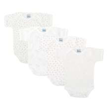 KIWI BABIDU Pack Of 4 Short-Sleeve Baby Bodysuits, Soft And Breathable Cotton For Sensitive Skin, Unisex Newborn Bodysuit For Boys And Girls, First Outfit And Everyday Use, Baby Clothes 3 Months - Model 8 - View 2