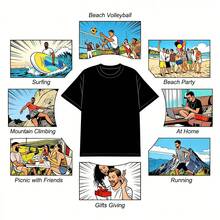 Camiseta de Verano de Alta Gama para Mujer, Estampada, Casual, con Diseño de Leopardo Gigi, Lazo Turquesa y Mariposas, para Ocio y Actividades Deportivas - Blanco - Ver 6