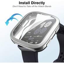 3Pcs Screen Protector & Protective Case For Bip 6, Soft TPU Electroplated Edge Full Coverage Anti-Scratch Watch Cover - Black/Transparent/Silver - View 7