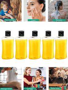 6/5組 / 1個 - 100ml 平頂翻蓋防漏小旅行噴霧瓶，化妝品瓶與儲物瓶。配有透明儲物袋和標籤，可用於存放洗髮精、乳液和化妝品。可重複使用 - 多色 - 查看 6