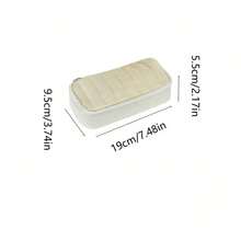 Estuche para lápices Fluffy Cake, de tela suave, color sólido, acolchado, con cremallera, bolsa de papelería para estudiantes, portátil y multiusos. - rosa - Ver 6