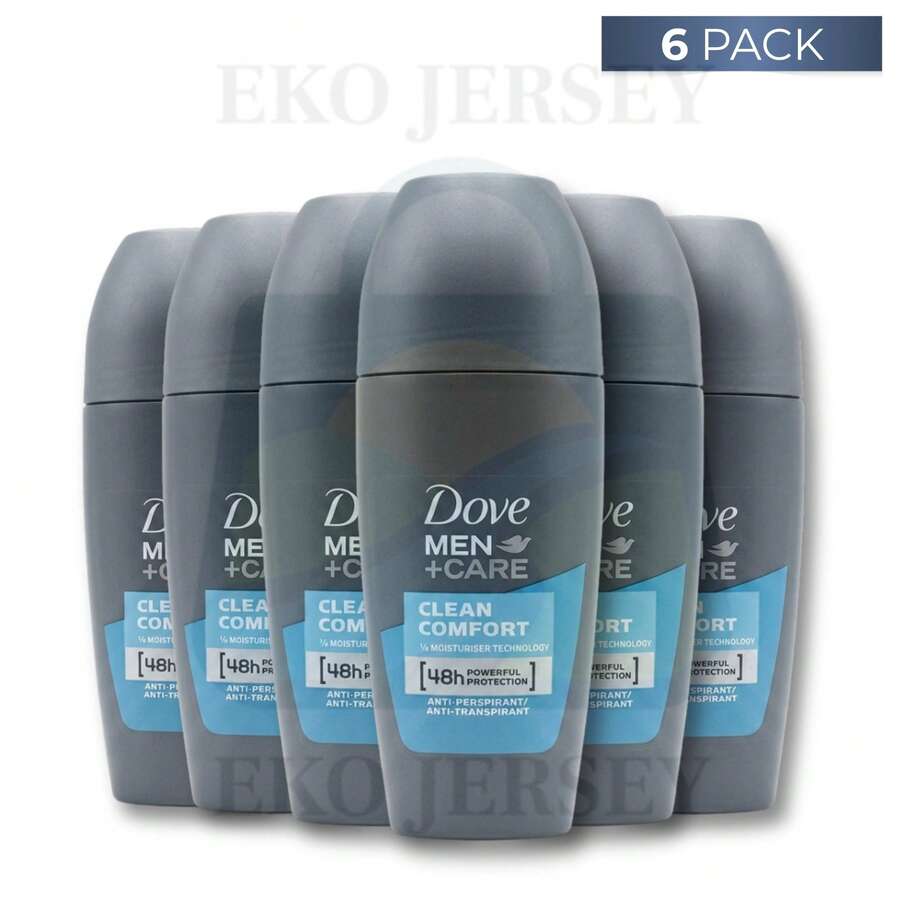 Dove Men+Care Clean Comfort Roll On Deodorant 48h Odor Protection 1.69oz/50ml Pack Of 6 - nhiều mùi hương - Xem 1