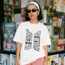 Women's T-Shirt Inspired By Arirang's World Tour - Lightweight And Breathable Knit Women's T-Shirt With A Visual Print Of The Korean Idol Group - Excellent Gift Choice For True ARMY Fans - Casual Everyday Wear - 黑色 - 查看 5