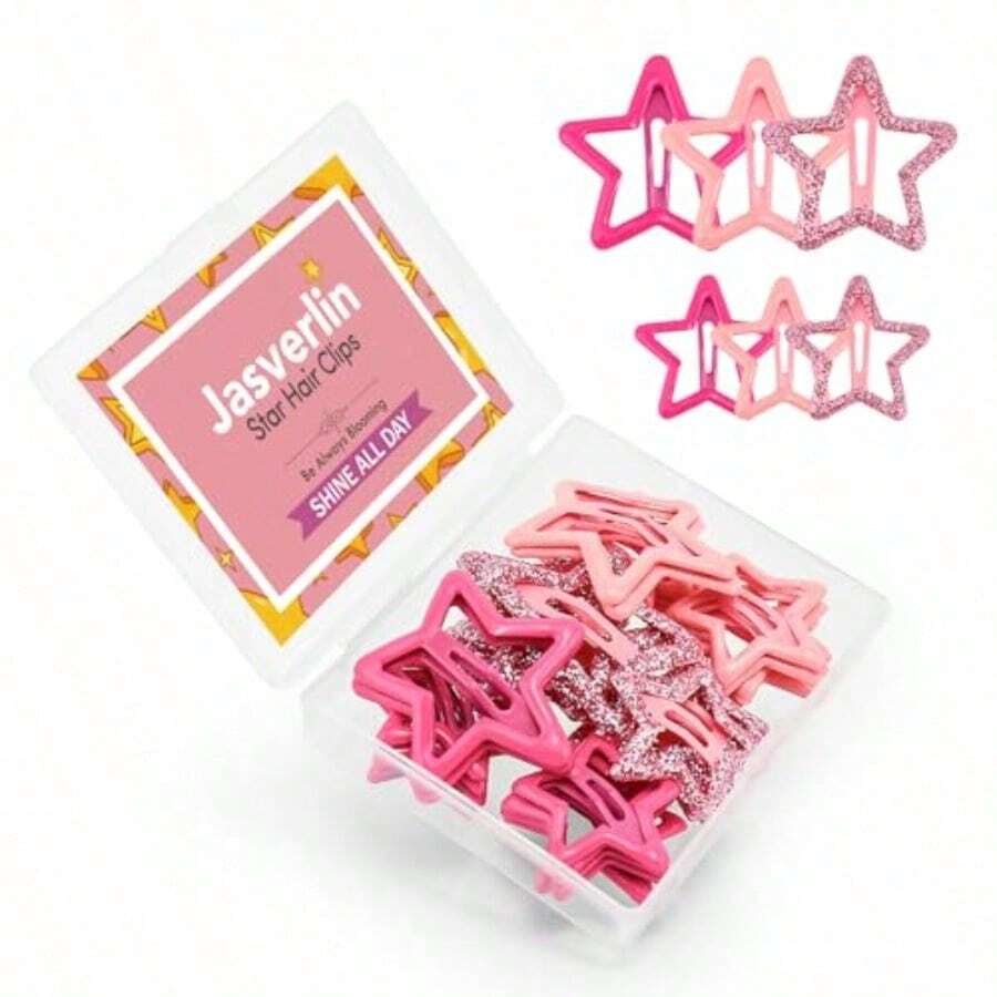 Jasverlin 36 Pinzas Para El Pelo Con Forma De Estrella Pasadores De Pelo Coloridos Y2K Para Mujeres Y Niñas Bonitos Accesorios De Metal Para El Pelo Pinzas Para El Pel Rosa 1 Unidad Paquete De 36 16586756 - Rosa - Ver 1