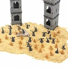 100 Pieces/Set Of Antique Soldier Miniatures, Decorative Home Model, Micro Mold With Multiple Poses, Medieval Knight Style TMZ - MIX -100PCS - View 7