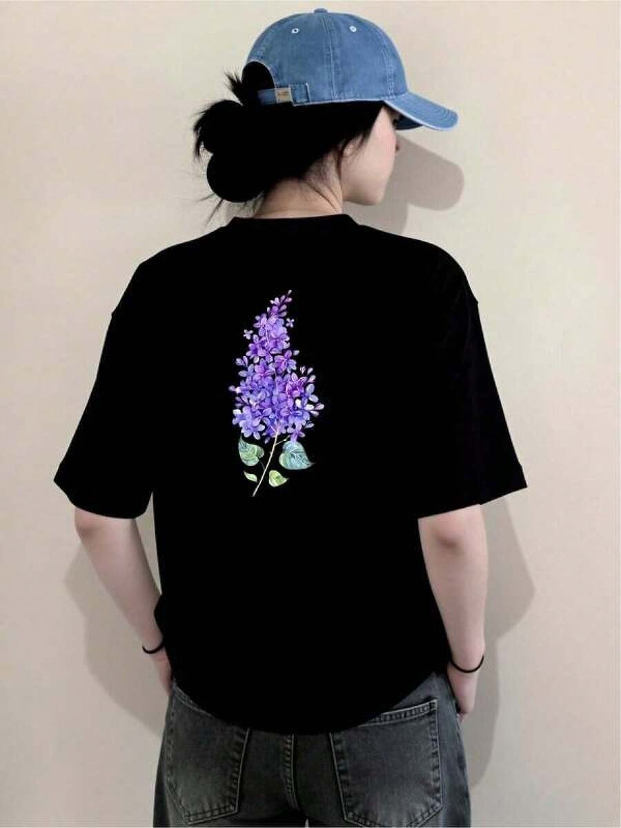 100% Algodón Premium 180g .¡Oferta Especial!Playera.Oferta Especial, ¡Cómpralo Ya!1 Pieza Camiseta Unisex Holgada 180g 100% Algodón Puro.Oferta Especial, ¡Cómpralo Ya!1 Pieza Camiseta Unisex Holgada 180g 100% Algodón PuroCamiseta de algodón negra con estampado floral moderno, estilo urbano, diseño único, práctica y cómoda, adecuada para adolescentes y jóvenes, disponible en varias tallas y colores, moda casual, actuales.Excelente Calidad y Precio, con  Excelente Calidad y Precio, con  Camiseta Streetwear Unisex Ideal para Conciertos y Regalo - Negro - Ver 1