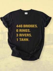 Cute Premium Unisex Casual T-Shirts, Pittsburgh 'Oh Mama Renegade' American Football Jersey, Black And Gold Steel City Fan T-Shirt - 黑色 3 - 查看 6