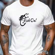 Camiseta impresa, algodón puro, cuello redondo, neutral, camisa de moda creativa, blusa casual de primavera y otoño universal para hombres y mujeres, camiseta suave y cómoda, - Blanco - Ver 1