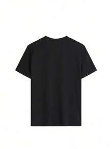"Nope Not Today" Graphic Print T-Shirt, Bold Attitude Slogan T-Shirt, Casual Anti-Emotional Short Sleeve Aesthetic, Black Bold Statement Top, Crew Neck, 100% Cotton, Soft Fabric, Short Sleeve - 黑色 - 查看 3