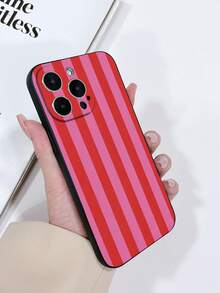 1个哑光质感黑色打孔防摔TPU彩色条纹图案手机壳，兼容 15/15Pro/15Plus/15ProMax/16/16Pro/16Plus/16ProMax、Galaxy S23 Ultra/A14/A24、安卓手机（如Note 12 Pro） - 彩色 - 查看 3