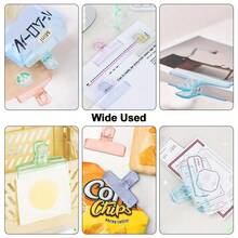 8pcs Acrylic Chip Clips , Transparent Airtight Bag Clips For Food Storage, Reusable Kitchen Clips For Snack Bags Potato Chips Cereal, 8 Colors Available - Random Color - View 5