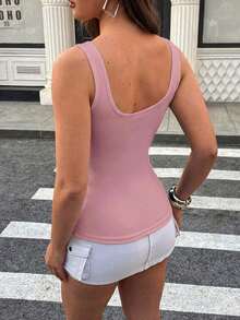 Blusa casual y versátil para uso diario con decoración de remaches para mujer de talla grande - Rosa vieja - Ver 2