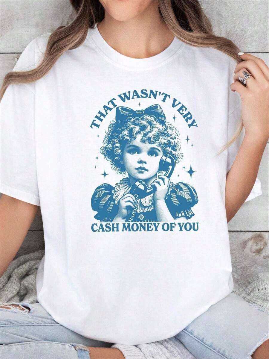 Esa no fue una gran muestra de cortesía de tu parte, Camiseta, y Camiseta Retro Divertida, Camiseta Retro Linda para Chicas, Camiseta con Meme Divertido, Camiseta Gráfica, Camiseta Y2k para Mujer y Adolescente, Top con Estampado Vintage, Camiseta Gráfica Divertida y Linda con Letras, Cuello Redondo, Estilo Pop, Camiseta de Verano de Manga Corta, Estampado de Animales, Frutas y Mascotas, Camiseta Gráfica para Mujer, Ropa de Mujer, Estampado de Dibujos Animados y Letras, Material de Algodón Cómodo, Amigable con la Piel, Suave y Fresco, Camiseta de Mujer para Primavera Verano, Ropa, blusa casual mujer, playeras de mujer algodón - Blanco - Ver 1
