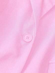 Blazer casual de unicolor para mujer - Rosa 2 - Ver 3