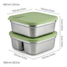 304 Stainless Steel Food Container, Stackable Refrigerator Sealed Fresh-Keeping Box, Fruit And Vegetable Meat Storage Box With Lid, Large Capacity Food Preservation Box, Suitable For Kitchen Food Storage And Organization - Multicolor - View 27