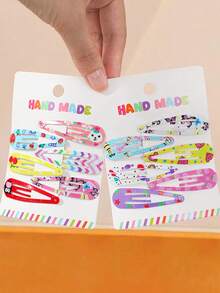 10/30pcs Colorful Fruit Print Cute Hair Clips For Girls, Bangs & Side Hair Decor, Suitable For Daily Use,Hair Barrettes,Hair Claws - Multicolor - View 5