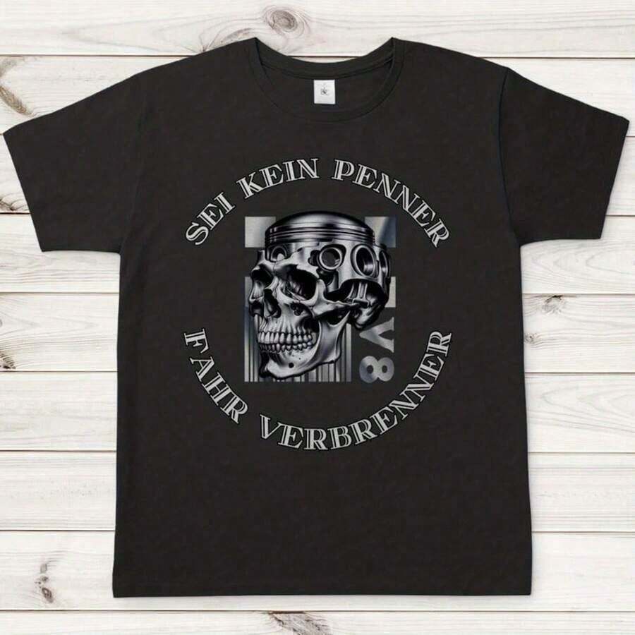 Camiseta DON'TBEABUM para hombre hasta 5XL, estilo Oldschool, VintageCar, Camiseta V8220g, Camiseta de algodón para hombre - Camiseta de uso general de peso pesado - Adecuada para todas las personas, ya sean mujeres o hombres, tela duradera de alta calidad adecuada para todas las estaciones, suave al tacto pero diseñpara durar. Camisetas transpirables para mujer. en atuendo de otoño. S para woM. en vaC. Conjunto de ropa deportiva. S woM. con un disfraz de Halloween - Negro - Ver 1