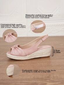 Giày đế xuồng mùa hè cho nữ, giày đế xuồng màu đen, giày đế xuồng và đế cao kiểu slip-on cho nữ, sandal đế xuồng đế cao cho nữ, giày espadrille quai ngang mắt cá chân tối giản, sandal đế xuồng giả da, giày quai ngang mắt cá chân bằng lưới thoáng khí màu be cho kỳ nghỉ hè, giày đan rơm khoét lỗ thoải mái, cỡ 34-43, giày cỡ lớn và cỡ nhỏ cho nữ, giày cao gót bít mũi cho nữ, sandal cao gót cho nữ, giày cao gót thanh lịch cho nữ. - Hồng - Xem 4