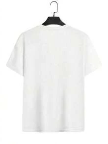 Women's Short-Sleeved T-Shirt, Modern Minimalist Style, Granny Theme, Casual For Spring And Summer, Women's Clothing, Casual Everyday Wear. - 白色 - 查看 2