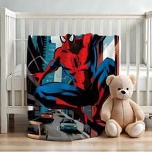 1pc S-Pider-Man Print Blanket,Retro Cartoon Style Throw Blanket,Cartoon Character Printed Blanket,All-Season Universal Nap Blanket,Character Home Decor Blanket,Modern Fashion Gift Suitable For Home Bedroom Bed Sofa Office Lunch Break Cover Picnic Blanket - Nhiều màu - Xem 4