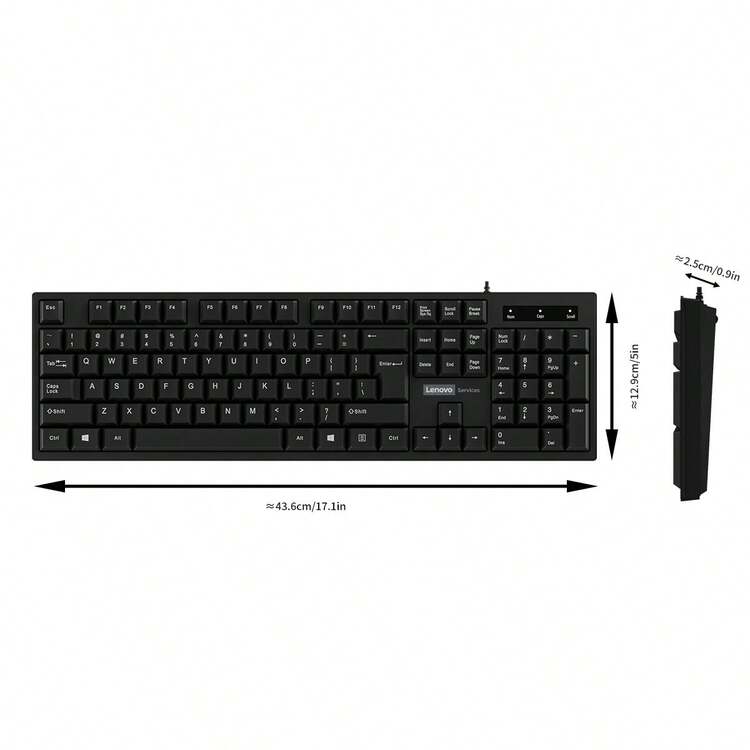Lenovo K280 Full Size Wired Keyboard | 104-Key USB Computer
