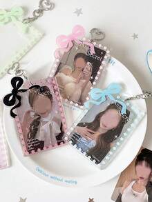 1 PC Bow Clip Cover For Star Merchandise Mini Card Storage Display Case Three-Inch Instant Photo Protective Cover Hanging, First Day Of School - Multicolor - View 9