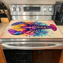 1pc Lobster Pattern Printed Absorbent Dish Drying Mat, Espresso Machine Countertop Absorbent Mat, Sink Drain Mat, Soft Faucet Absorbent Mat, Sink Cup Mat, Kitchen & Bathroom Accessories - Multicolor - View 8