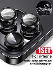 Navigator 一套黑色CD图案镜头保护膜，兼容 16/15/14/13/12/11/17/17 Air/17 Pro/17 Pro Max系列，全摄像头保护，高清透明 - 黑色 - 查看 14
