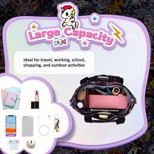Official Licensed Tokidoki Tote Bag For Women Designer Satchel Handbags Top-Handle Purses With Strap Tokidoki Crossbody Bag Shoulder Bag Messenger Bag For Trave Work - Màu tím - Xem 6