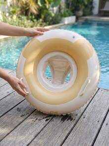 Cute Teddy Bear Thickened PVC Pool Float Ring, Durable Inflatable Pool Float With Safety Seat, Suitable For Summer Water Parties, Beach And Outdoor Activities - Multicolor - View 6