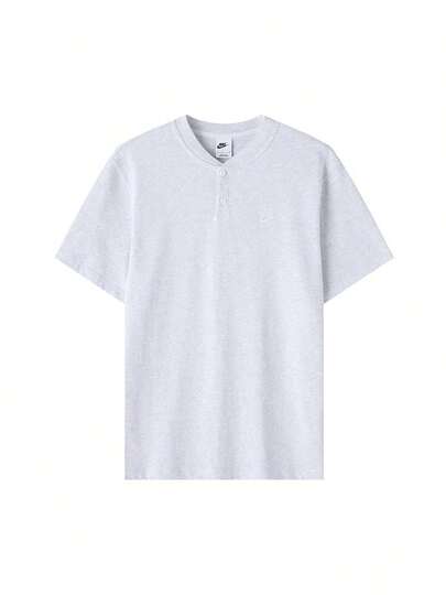 Nike Áo thun nam AS M NK CLUB SS HENLEY, Áo thun tay ngắn thoải mái, nhẹ, phong cách thường ngày, thích hợp cho hoạt động ngoài trời, thể thao HQ5975-051