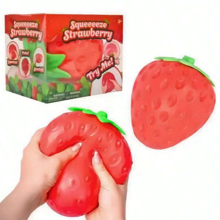 1 món đồ chơi bóp hình quả dâu tây sống động như thật, bóng bóp giảm căng thẳng tăng chậm. Thích hợp làm quà tặng ngày lễ, đồ chơi giảm căng thẳng cầm tay, thư giãn hàng ngày, trang trí bàn làm việc, quà tặng độc đáo cho các lễ hội, sinh nhật, lễ hội hóa trang, đồ bỏ vào hộp quà, đồ chơi giảm căng thẳng tạo điểm nhấn thị giác, giúp giảm căng thẳng, lo âu, mệt mỏi và cải thiện tâm trạng hàng ngày.