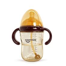 Tapusen 2026新款PPSU寬口餵奶瓶，適用於新生兒與嬰兒，8oz/10oz，仿真乳頭，防脹氣，附手把便攜式嬰兒杯，防漏，適用於奶粉、水、果汁，輕巧且可重複使用，適合旅行、戶外與居家使用 - 彩色 - 查看 13