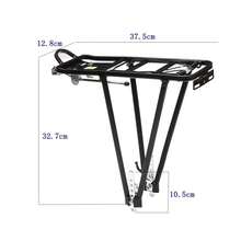 Bicycle Rack Aluminum Adjustable Cycling Luggage Carrier 70kg Capacity Bike Rack Rack Cargo Carrier - 黑色 - 查看 2